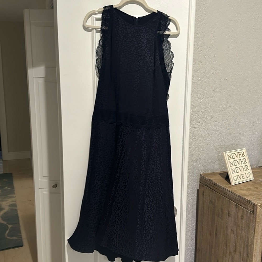 Zadig and Voltaire blue leopard silk dress.